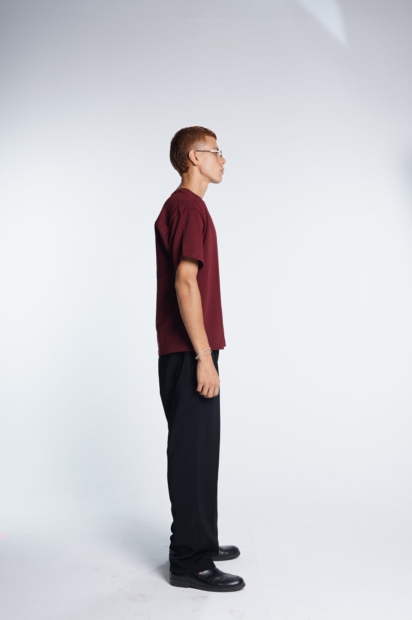 Basic boxy fit Burgundy Tee