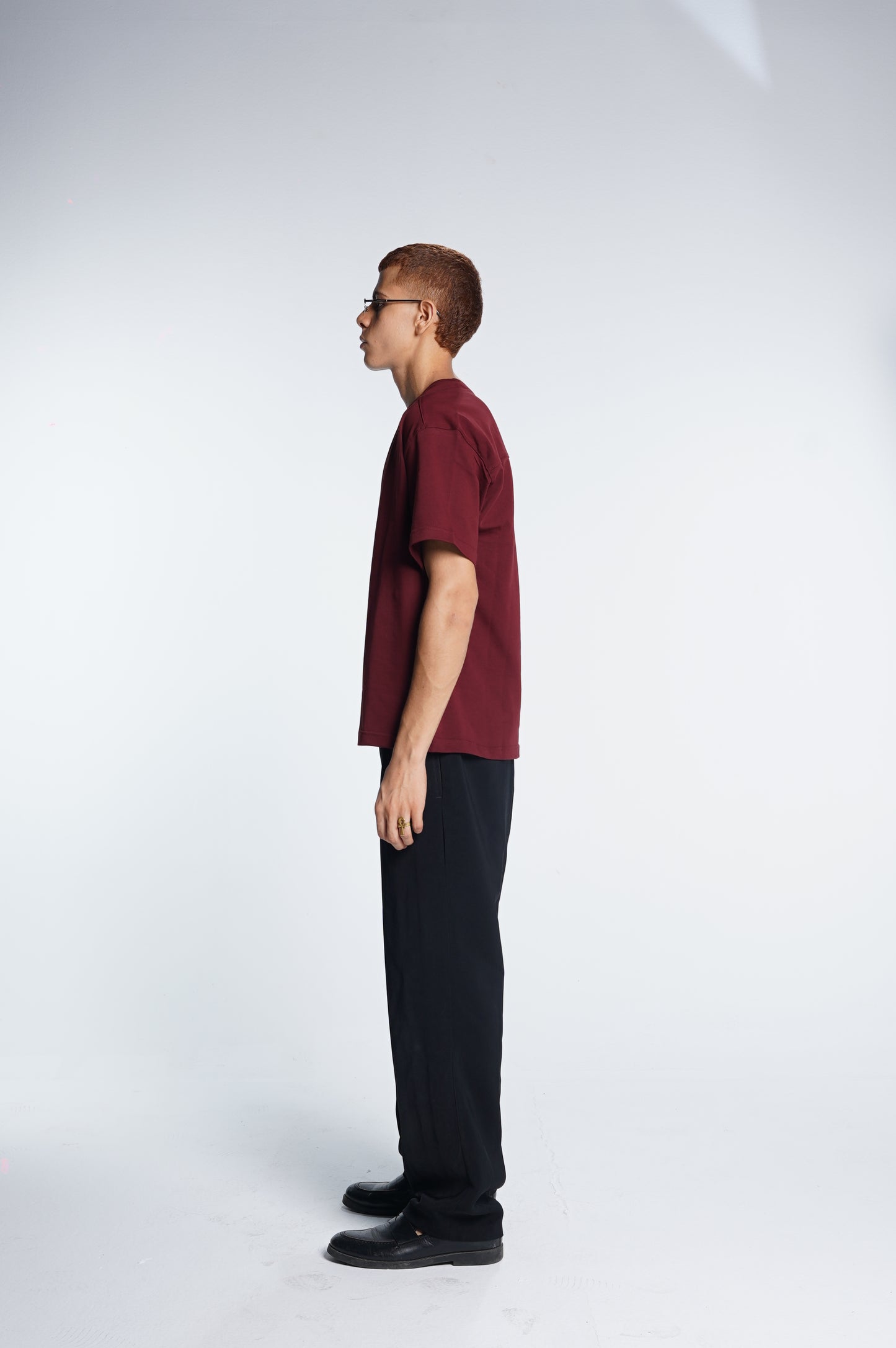 Basic boxy fit Burgundy Tee