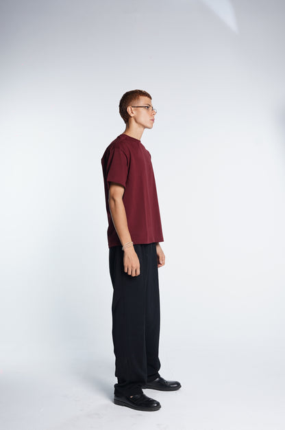 Basic boxy fit Burgundy Tee