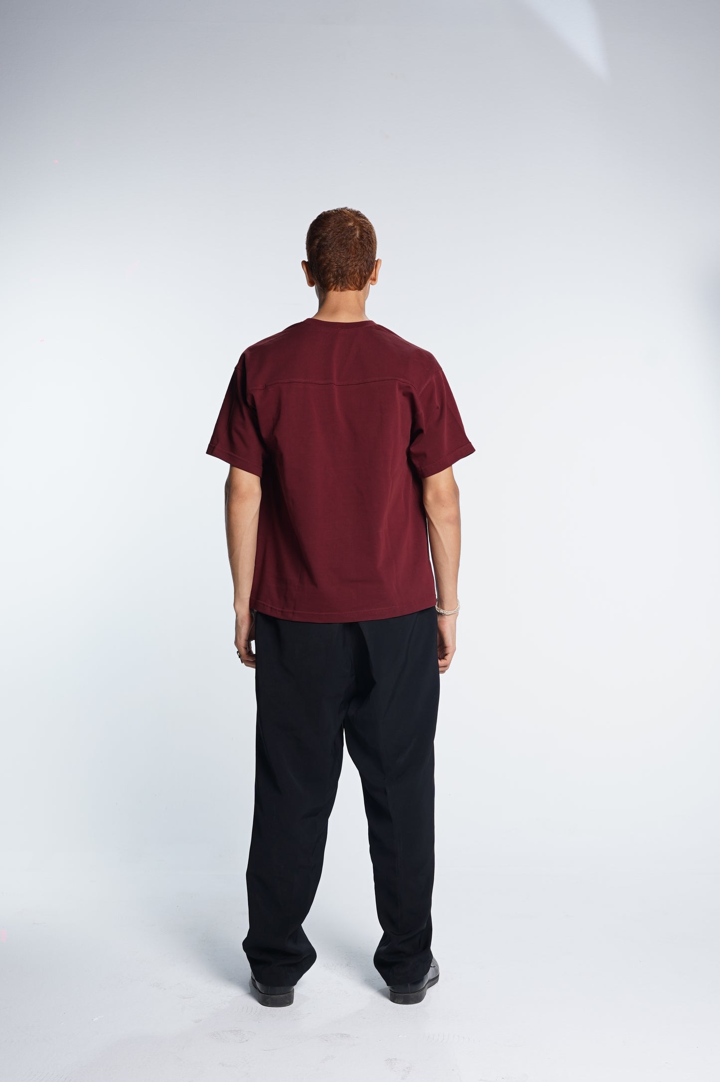 Basic boxy fit Burgundy Tee
