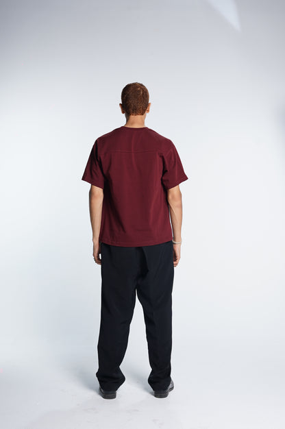 Basic boxy fit Burgundy Tee
