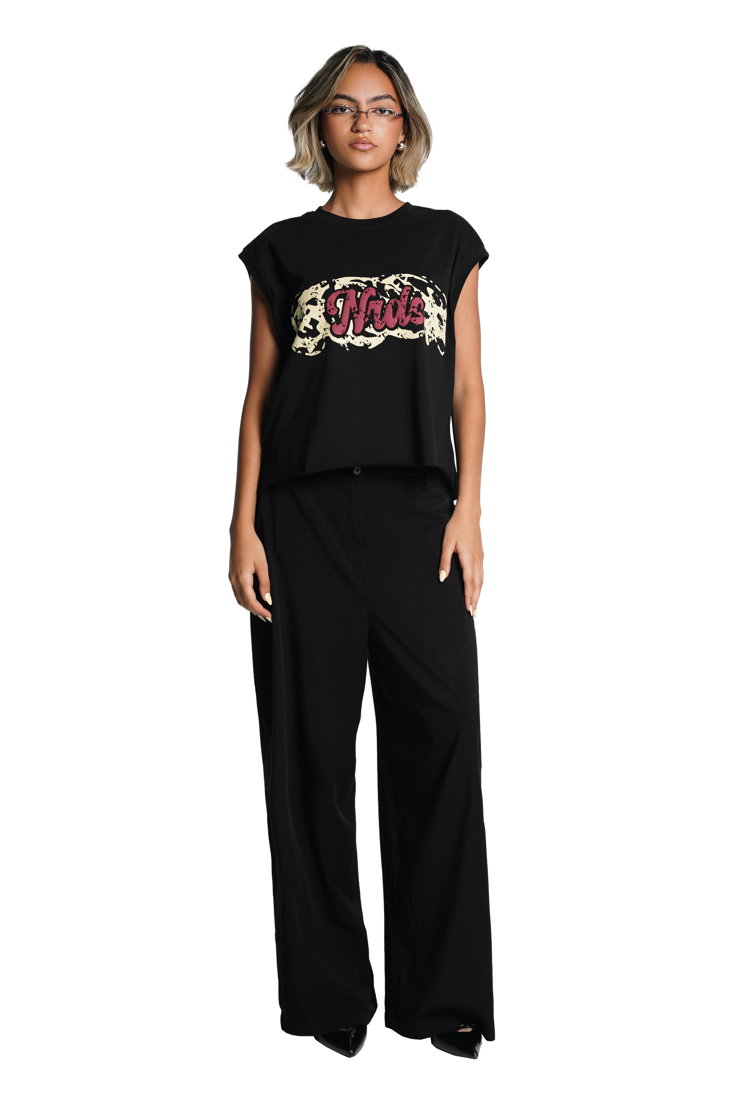 FeMale Nrds cut boxy Tee