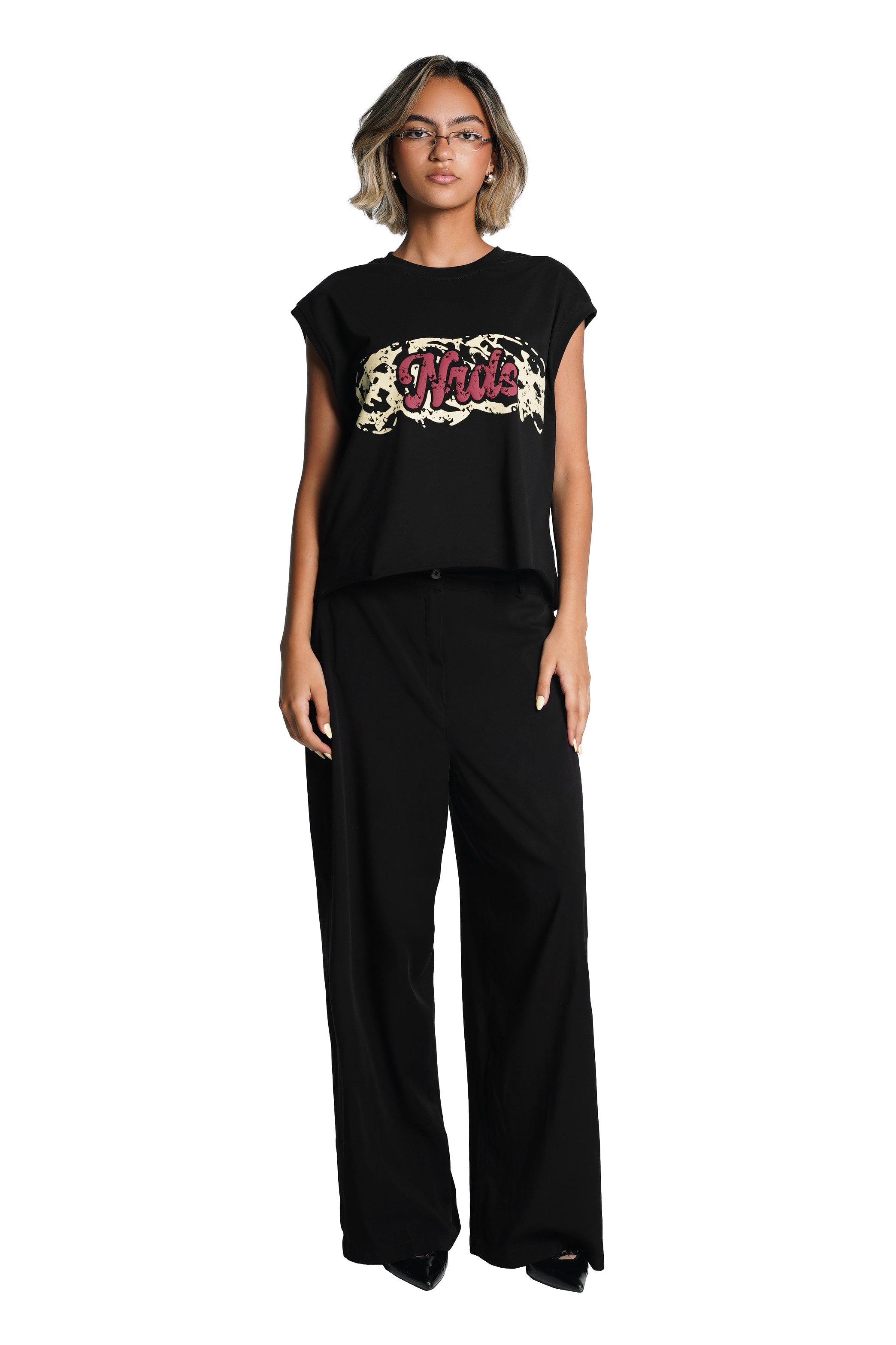 FeMale Nrds cut boxy Tee