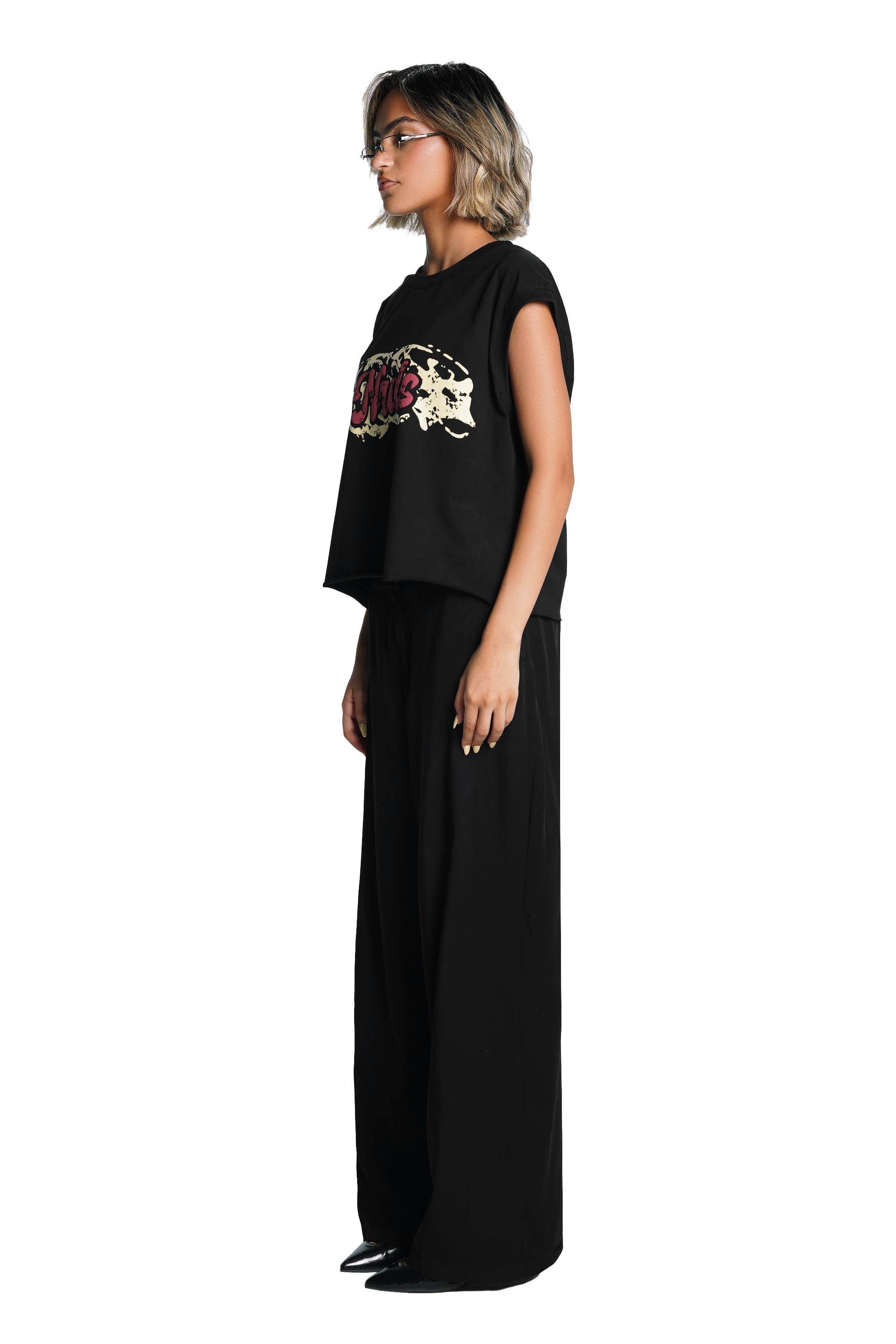 FeMale Nrds cut boxy Tee