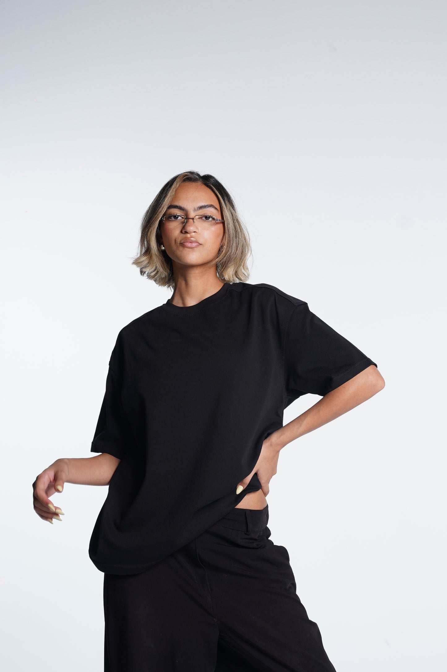 Basic boxy fit black Tee
