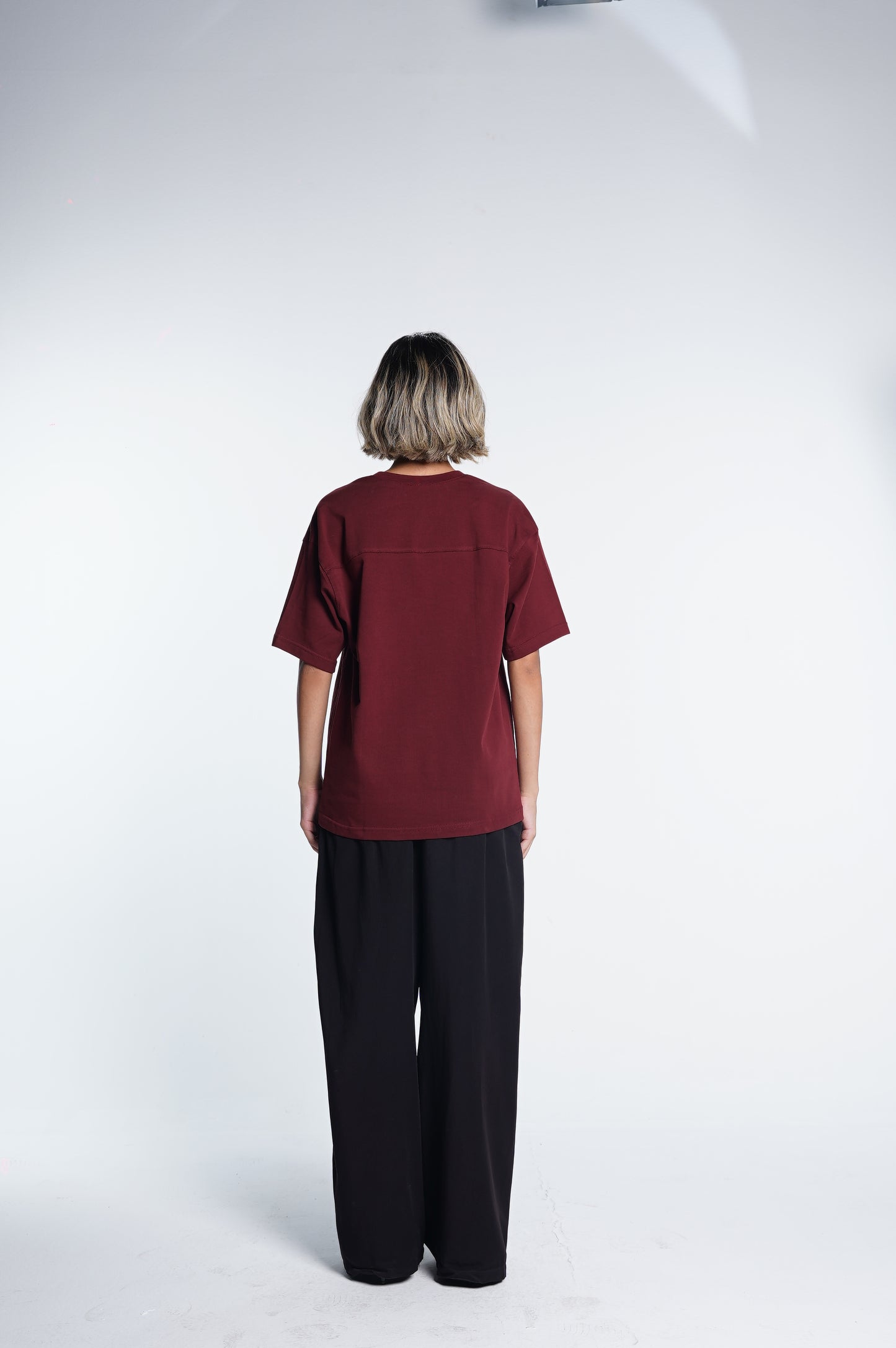 Basic boxy fit Burgundy Tee